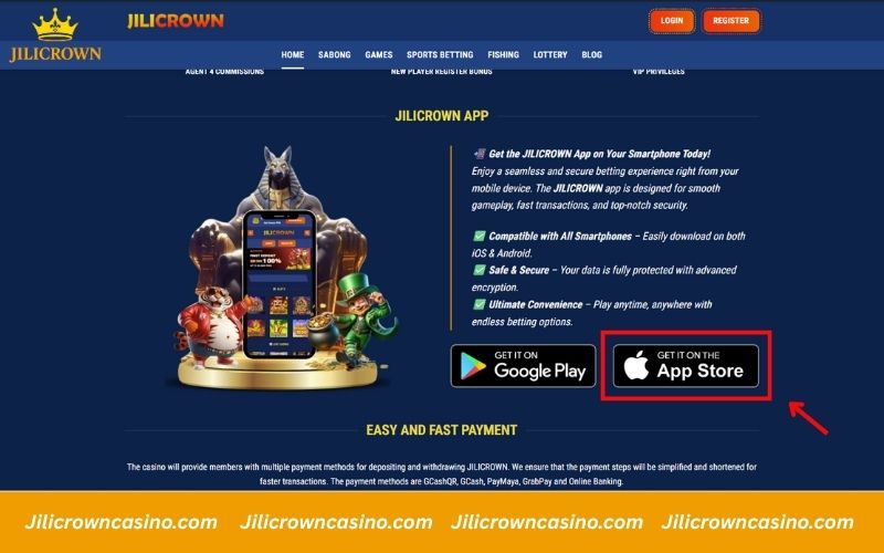 Tap “Get it on App Store” to visit official homepage