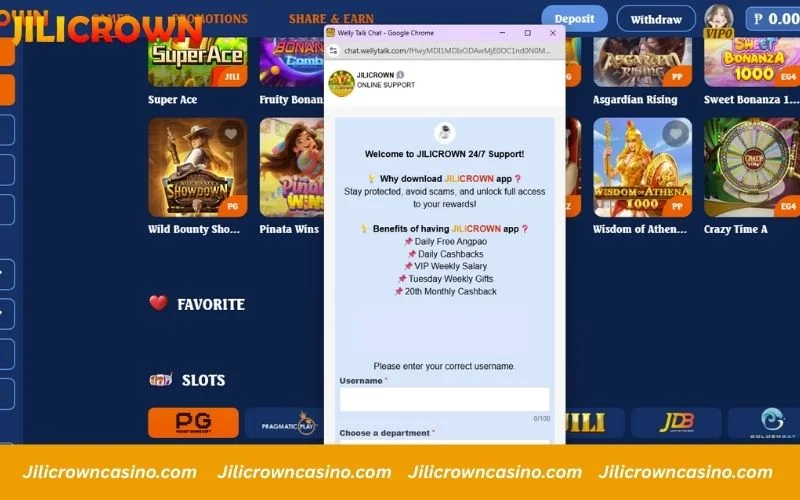 Live chat support available