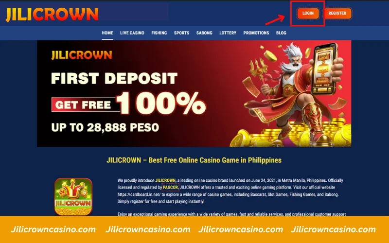Official Jilicrown homepage for secure player login