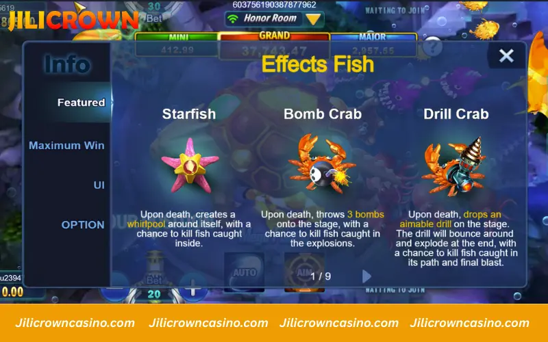 Utility fish enabling area damage combos