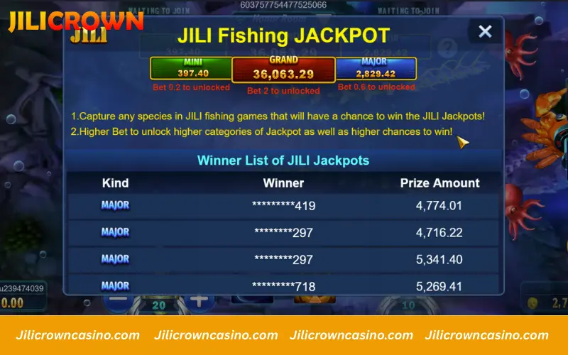 Jackpot accumulation and tier structure