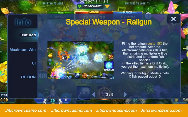 Railgun piercing shots for chain kills