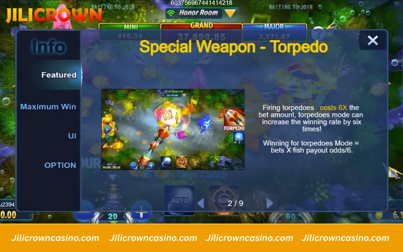 Torpedo weapon for crowd control damage