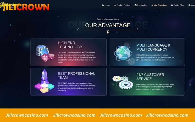 ON Casino has invested advanced streaming infrastructure