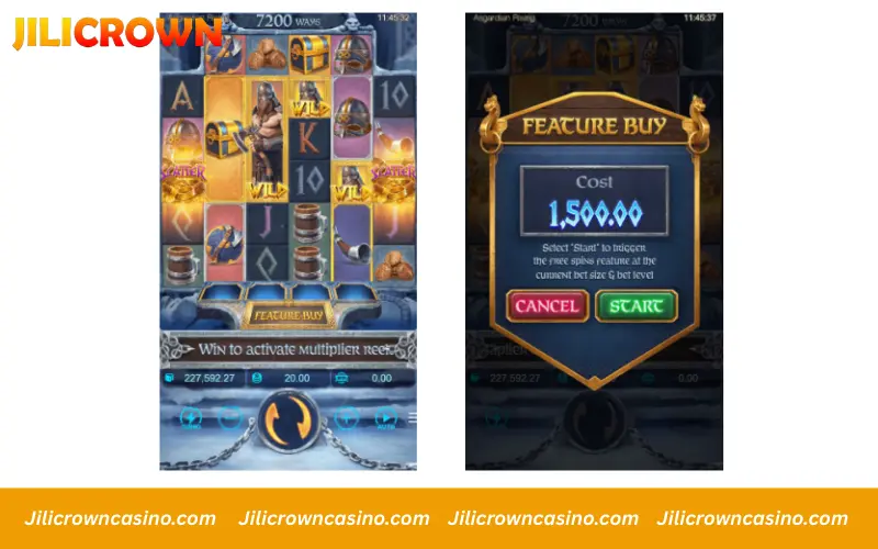 Feature Buy option unlocks instant free spins