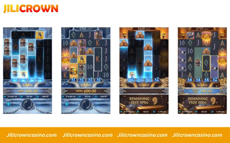 Multiplier reels increase winnings after cascades