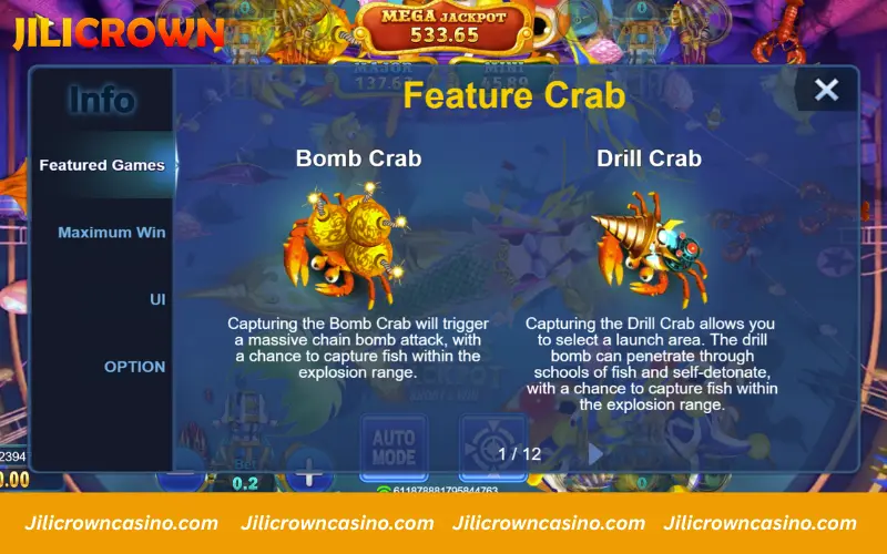 How crab features clear multiple targets fast