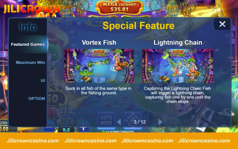 Special effects that capture multiple fish instantly