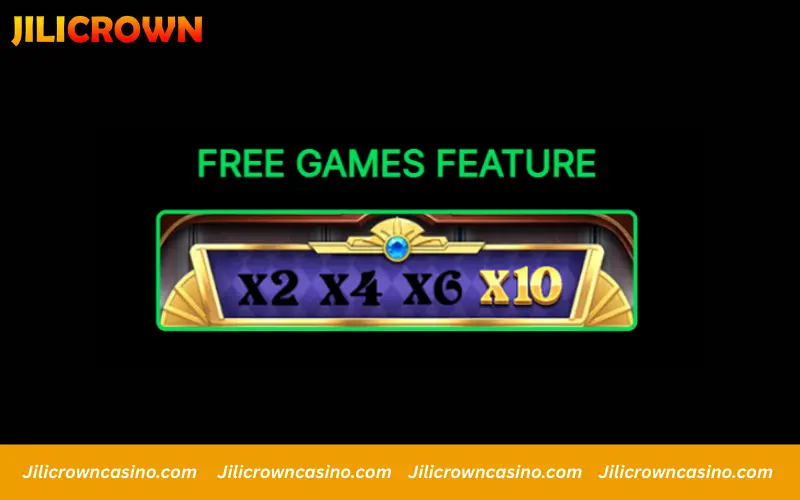 Free spins feature with boosted multipliers