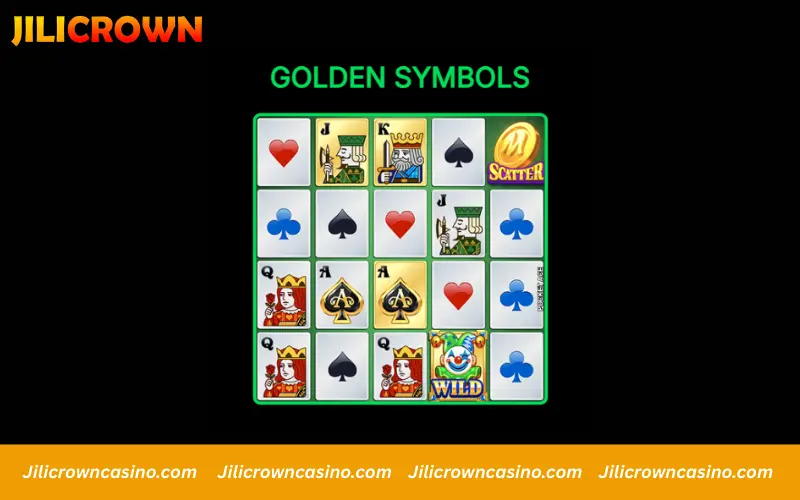 Golden symbols triggering cascading wins