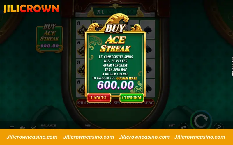 Ace Streak bonus purchase option