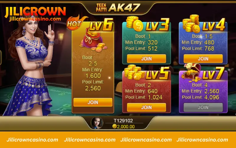 Different table levels for every type of player