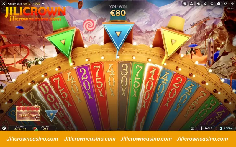 Spin the wheel for massive bonus multipliers