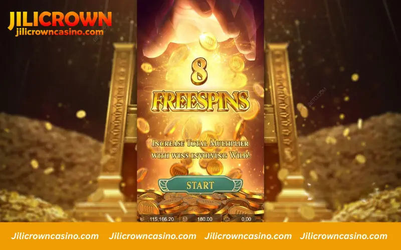 Free spins with retrigger and multipliers