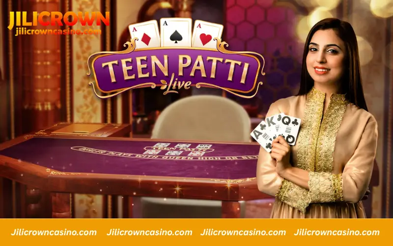 Live Teen Patti gameplay with real dealer